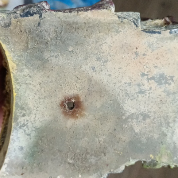 RARE vintage SADDLE planter - do you see ladybug? - Picture 12 of 12